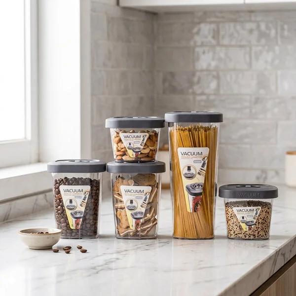 Vacuum food storage containers